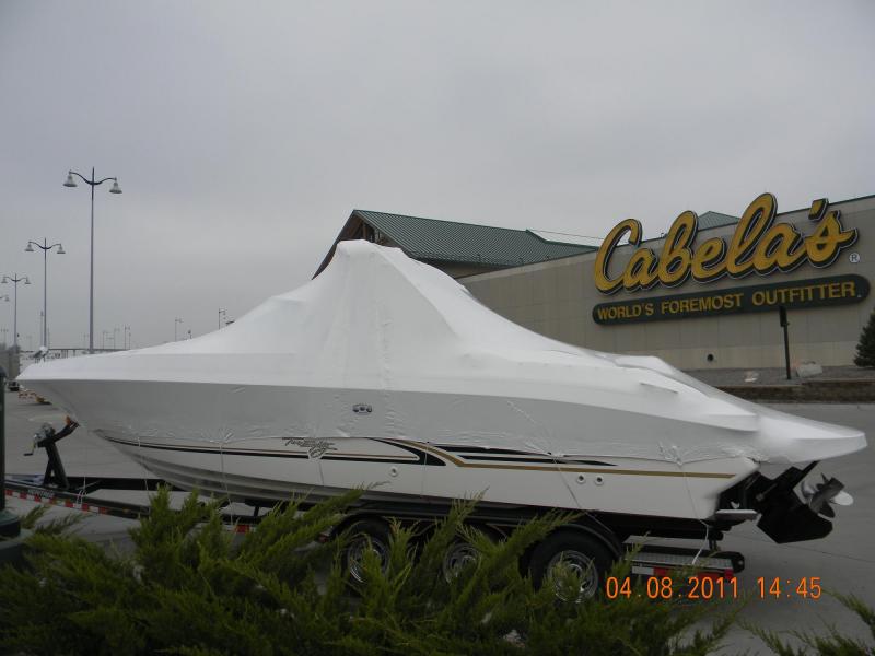 Boat wrapped for shipment