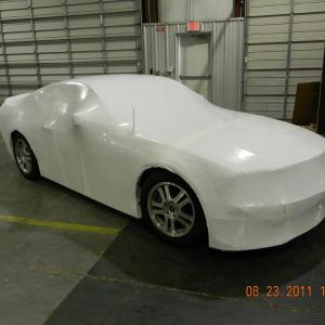 Car wrapped for shipment